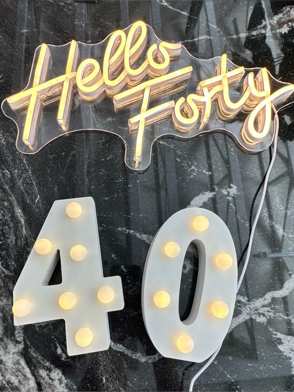 40TH Birthday Sign & decorations